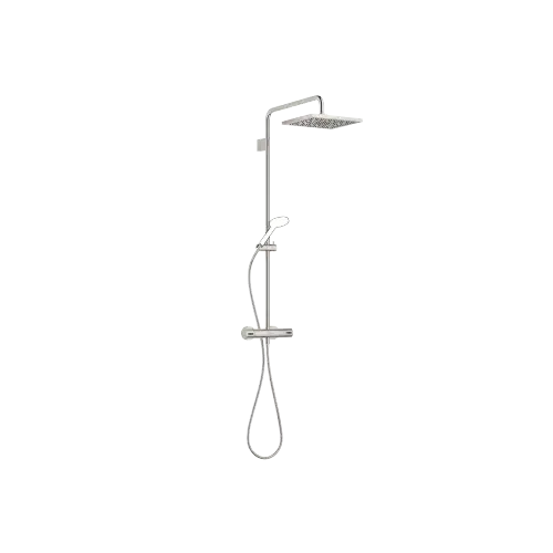 Showerpipe with shower thermostat without hand shower 300 x 240 mm - Platinum - 34 459 980-08 0050
