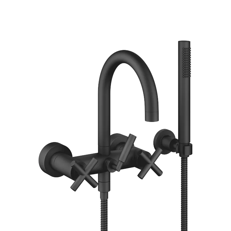 TARA Bath mixer for wall mounting with hand shower set - Matte Black - 25 133 892-33