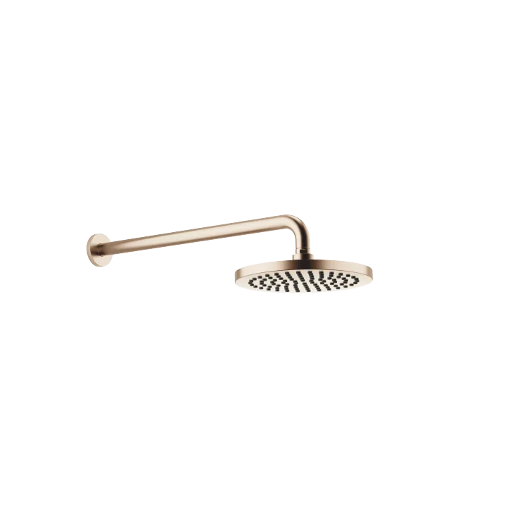 Soffione a pioggia con fissaggio a muro FlowReduce 220 mm - Champagne spazzolato (Oro 22k) - 28 648 970-46