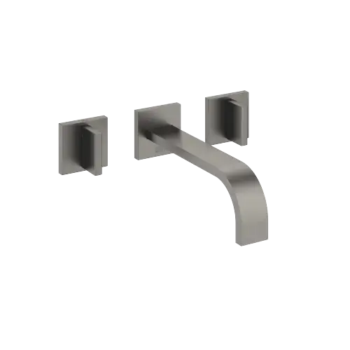 MEM Wall-mounted basin mixer without pop-up waste - Brushed Dark Platinum - 36 712 782-99