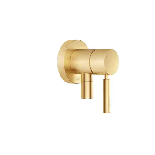 Miscelatore monocomando incasso con piastra di copertura con attacco doccia incluso - Ottone spazzolato (Oro 23k) - 36 046 660-28