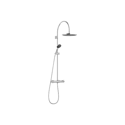 VAIA Showerpipe Application with shower thermostat 300 mm - Chrome - Set containing 2 articles