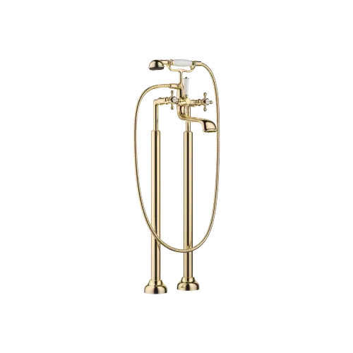 MADISON Two-hole bath mixer for free-standing assembly with hand shower set - Durabrass (23kt Gold) - 25 943 360-09