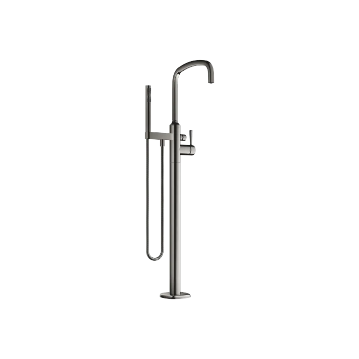 COYA Single-lever bath mixer with stand pipe for free-standing assembly with hand shower set - Dark Chrome - 25 863 404-19