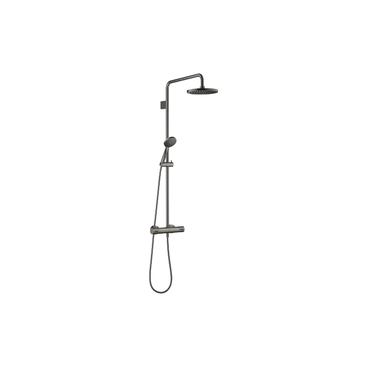 Showerpipe with shower thermostat - Dark Chrome - Set containing 2 articles
