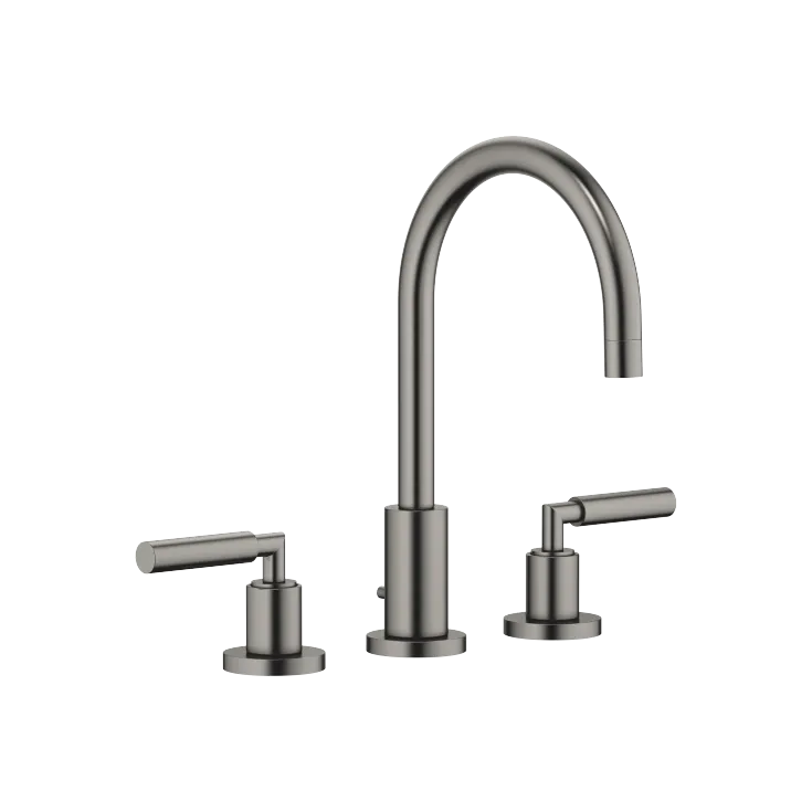 TARA Three-hole lavatory mixer with drain - Brushed Dark Platinum - 20 713 882-99 0010
