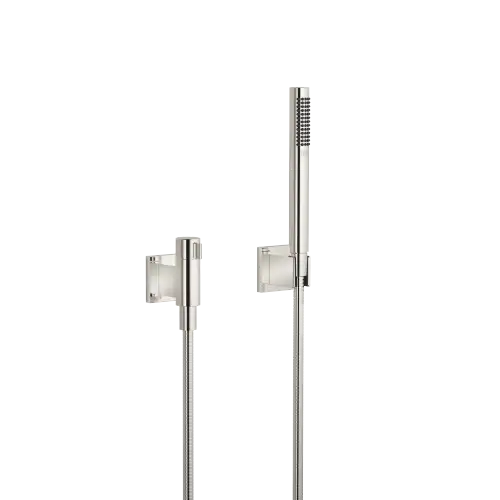 Garniture de douche avec rosaces individuelles avec réglage du débit - Platine - 27 809 985-08