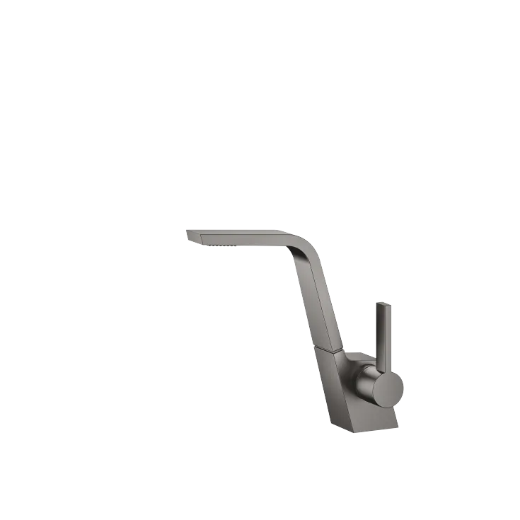 CL.1 Single-lever basin mixer without pop-up waste - Brushed Dark Platinum - 33 521 705-99