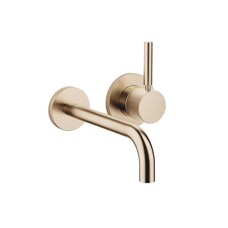 META Waschtisch-Wand-Einhandbatterie mit Einzelrosetten - Champagne gebürstet (22kt Gold) - 36 862 660-46