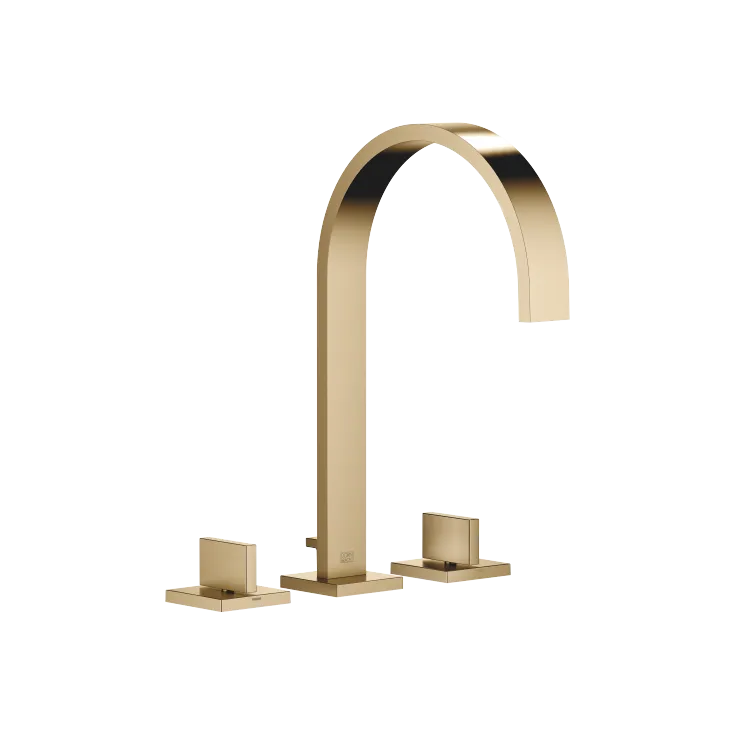MEM Three-hole basin mixer with pop-up waste - Brushed Dark Brass - 20 715 782-39