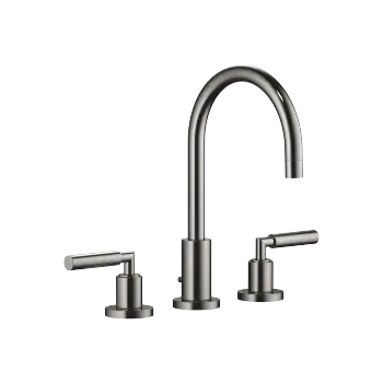 TARA Dark Chrome : Three-hole basin mixer with pop-up waste