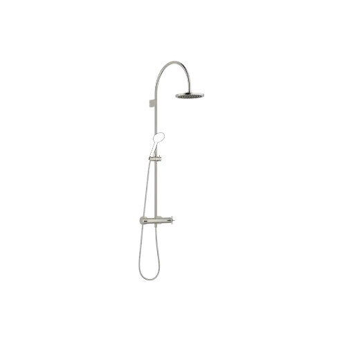 VAIA Showerpipe with shower thermostat without hand shower - Brushed Platinum - 34 459 809-06 0050