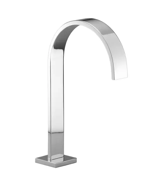 MEM Deck-mounted basin spout without pop-up waste - Brushed Platinum - 13 716 782-06