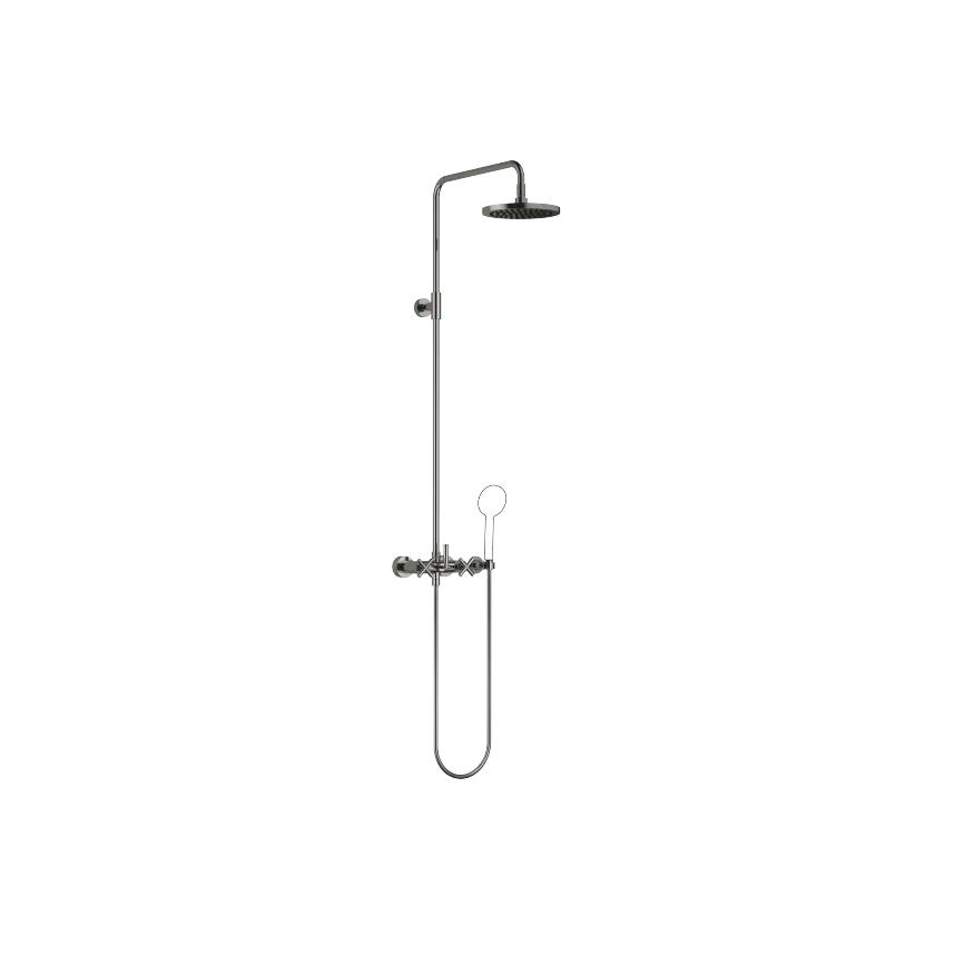 TARA Dark Chrome Duscharmaturen Shower Pipe ohne Handbrause FlowReduce