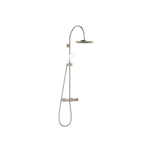 TARA Showerpipe with shower thermostat without hand shower 300 mm - Champagne (22kt Gold) - 34 465 892-47 0050