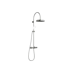 COYA Exposed Shower Set with shower thermostat without hand shower 11-3/4" - Dark Chrome - 34 465 404-19 0010