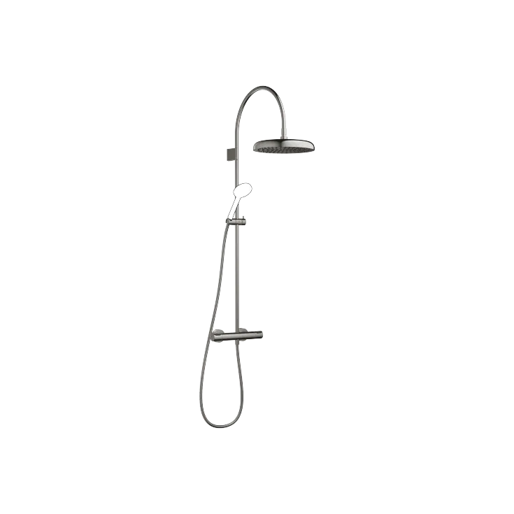COYA Exposed Shower Set with shower thermostat without hand shower 11-3/4" - Dark Chrome - 34 465 404-19 0010