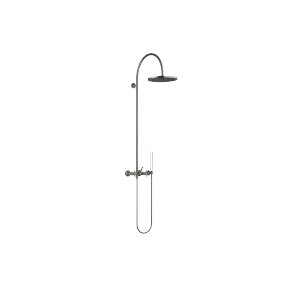 VAIA Showerpipe with shower mixer without hand shower - Brushed Dark Platinum - 26 632 809-99 0010