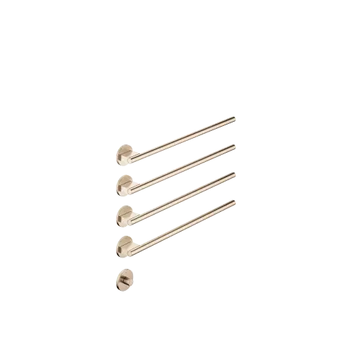 Towel warmer , 4-fold , projection right , with control element - Brushed Champagne (22kt Gold) - Set containing 2 articles