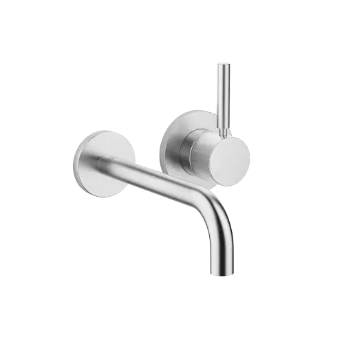 META Wall-mounted single-lever basin mixer with individual rosettes - Brushed Chrome - 36 862 660-93