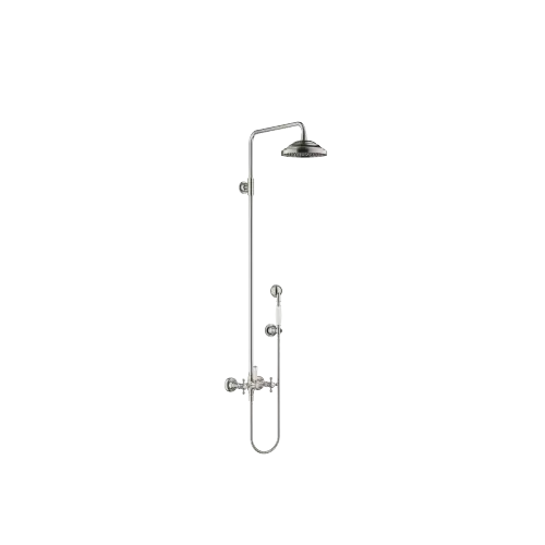 MADISON Showerpipe Application with shower mixer 200 mm - Brushed Platinum - Set containing 2 articles