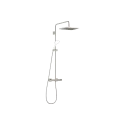 Showerpipe with shower thermostat without hand shower 300 x 240 mm - Brushed Platinum - 34 464 980-06 0010