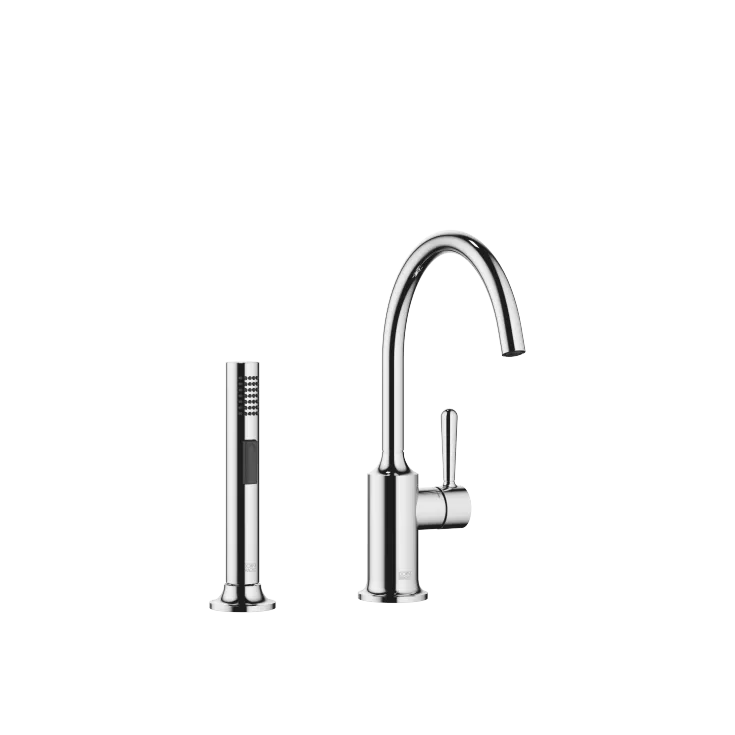 VAIA Miscelatore monocomando con gruppo doccetta lavello - Cromato - Set contenente 2 articoli