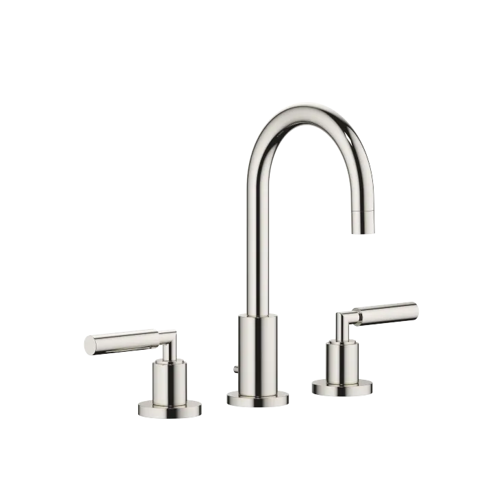 TARA Three-hole basin mixer with pop-up waste - Platinum - 20 710 882-08