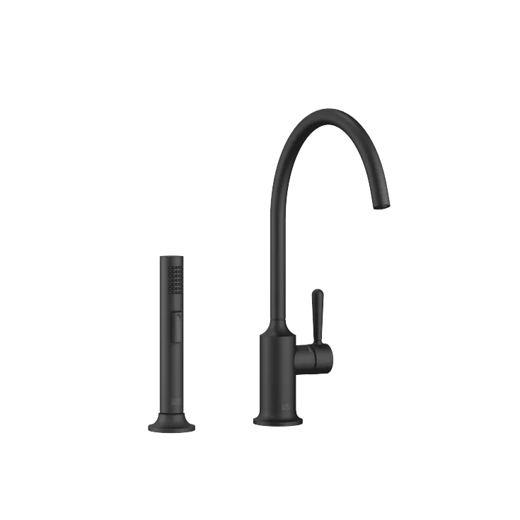 VAIA Mitigeur monocommande avec douchette extractible - Noir mat - Set contenant 2 articles