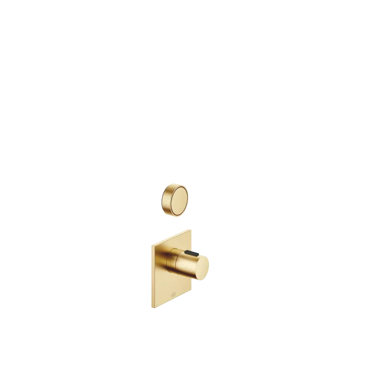 CYO xTOOL Thermostatmodul mit 1 Ventil 1/2" - Messing gebürstet (23kt Gold) - Set aus 3 Artikeln