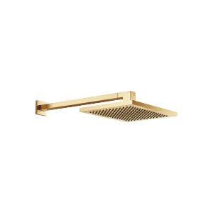 Rain shower with wall fixing 300 x 240 mm - Brushed Durabrass (23kt Gold) - 28 765 980-28