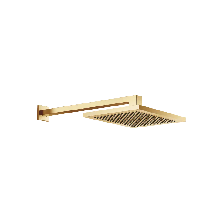 Rain shower with wall fixing 300 x 240 mm - Brushed Durabrass (23kt Gold) - 28 765 980-28