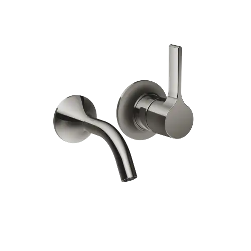 VAIA Wall-mounted single-lever basin mixer without pop-up waste - Dark Chrome - 36 867 809-19
