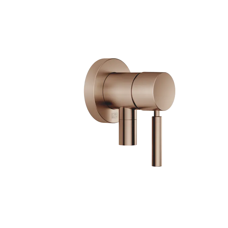 UP-Einhandbatterie mit Abdeckplatte mit integriertem Brauseanschluss - Bronze gebürstet - 36 046 660-42