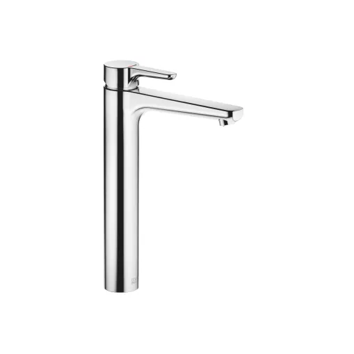 DORNBRACHT YAMOU Chrome Washstand faucets: Single-lever basin mixer with raised base without pop-up waste