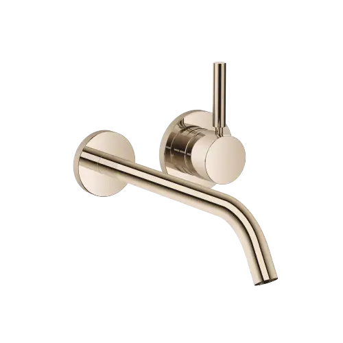 META Wall-mounted single-lever basin mixer without pop-up waste - Light Gold (PVD) - 36 861 660-26
