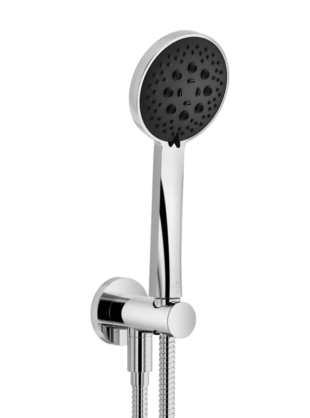 Hand shower set with integrated wall bracket - Brushed Dark Bronze (PVD) - 27 803 660-43 0010