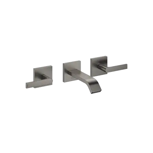 IMO Wall-mounted basin mixer without pop-up waste - Brushed Dark Platinum - 36 707 671-99