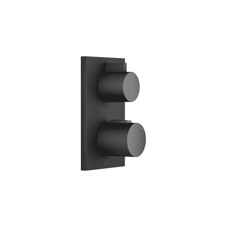 Termostato empotrado con regulación de caudal de dos vías - Negro mate - 36 426 670-33