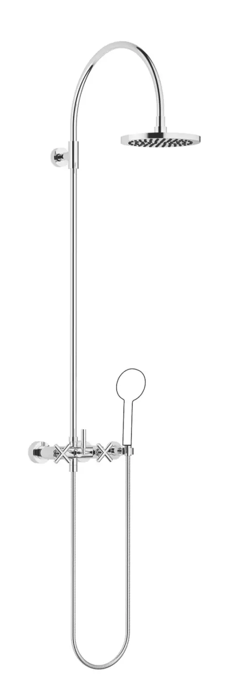 TARA Showerpipe with shower mixer without hand shower 300 mm - Brushed Dark Bronze (PVD) - 26 623 892-43 0050