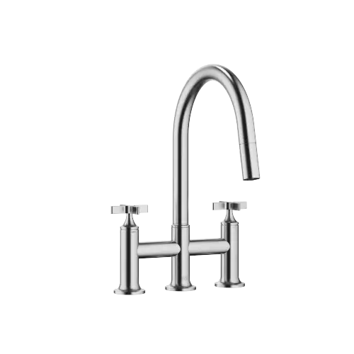 VAIA Mélangeur sur pont à trois trous Pull-down avec fonction douchette - Chrome brossé - 19 875 809-93 0010