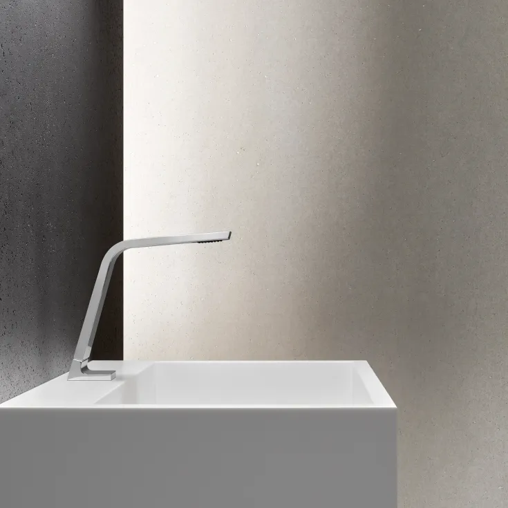 CL.1 eSET Touchfree Basin mixer without pop-up waste with temperature setting - Chrome - Set containing 2 articles