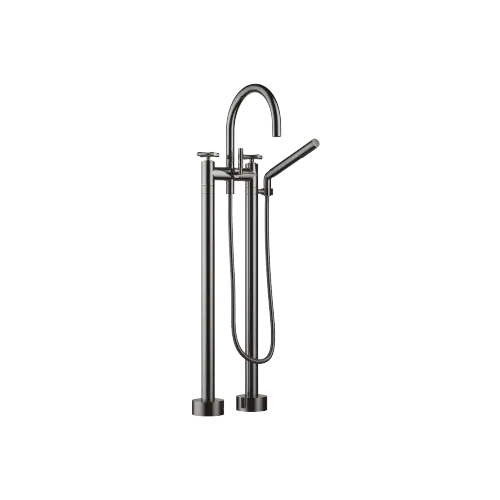 TARA Two-hole bath mixer for free-standing assembly with hand shower set - Dark Chrome - 25 943 892-19 0050