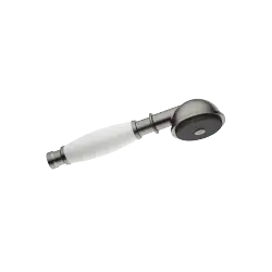 MADISON Metal hand shower with porcelain insert (white) - Brushed Dark Platinum - 28 002 970-99