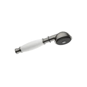 MADISON Douchette à main en laiton avec poignée en porcelaine (blanche) - Dark Platinum brossé - 28 002 970-99