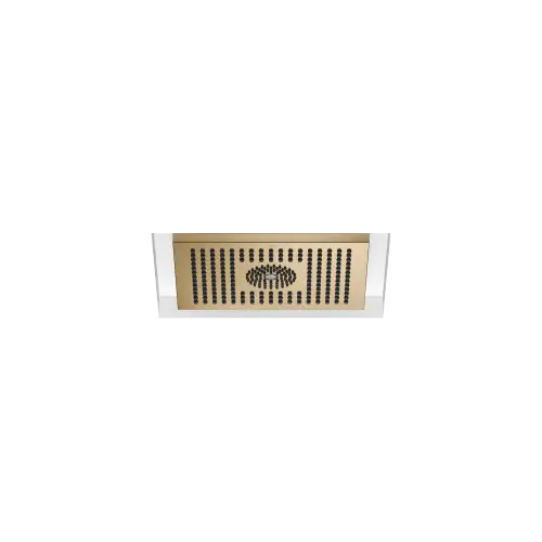 Ducha efecto lluvia para montaje empotrado en techo con luz 300 x 240 mm - Dark Brass cepillado (PVD) - 28 044 980-39