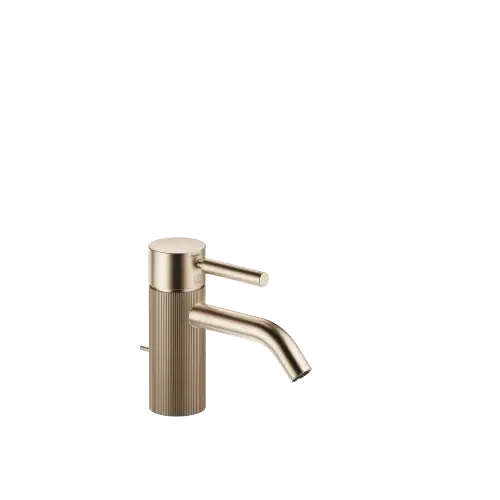 META Single-lever basin mixer with pop-up waste - Brushed Light Gold (PVD) - 33 504 660-27