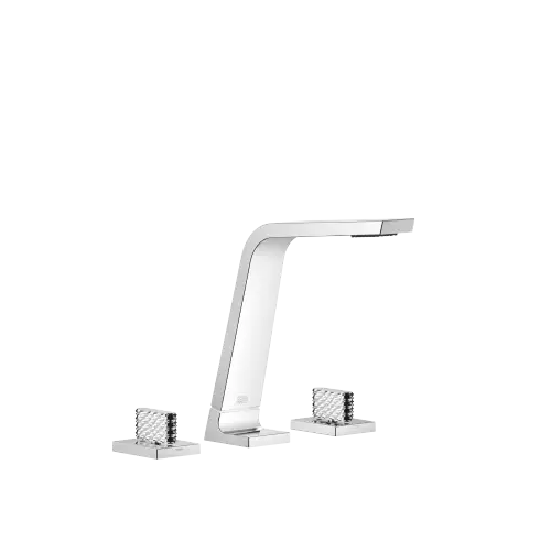 CL.1 Three-hole basin mixer without pop-up waste - Chrome - Set containing 3 articles