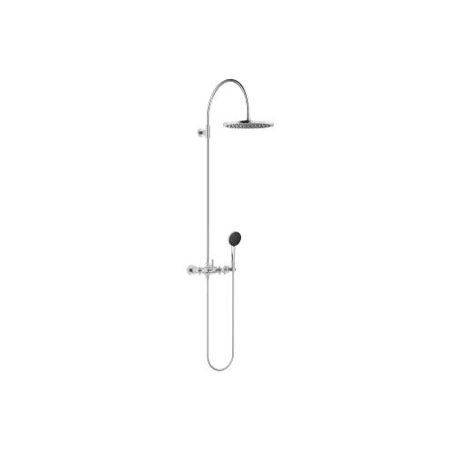 TARA Application Showerpipe avec mélangeur de douche 300 mm - Chrome brossé - Set contenant 2 articles