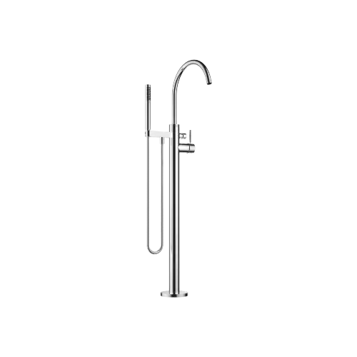 Single-lever bath mixer with stand pipe for free-standing assembly with hand shower set - Chrome - 25 863 661-00 0050